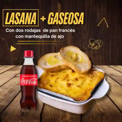 Lasaña + Gaseosa 250 ml