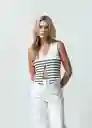 Chaleco Tejido Mujer Crudo Puro Claro Talla S 082G091 Naf Naf