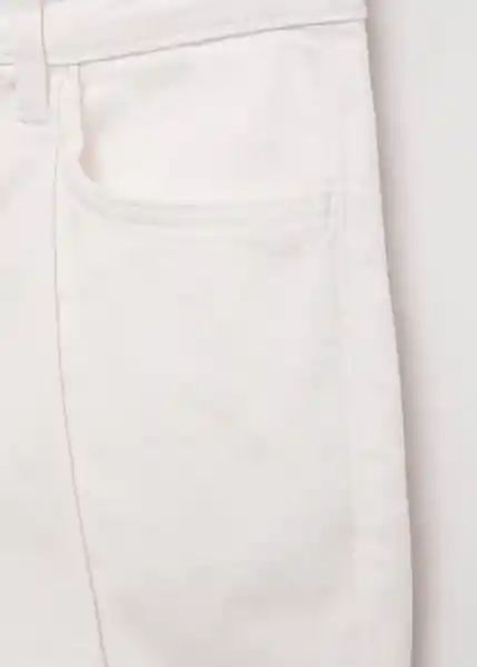 Jean Lora Off White Talla 38 Mujer Mango