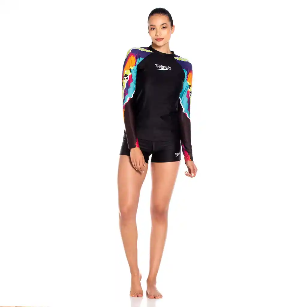 Speedo Camiseta Manga Larga Sunshine Atomic Femenino Talla M