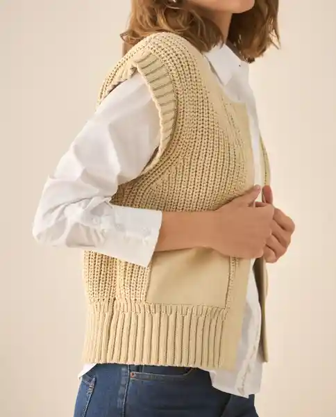 Cardigan Tejido Beige Arenilla Claro Talla MG69G200 Esprit