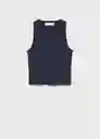 Top Rib Navy Talla 10 Niñas Mango