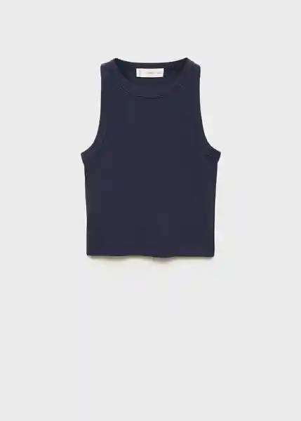 Top Rib Navy Talla 10 Niñas Mango