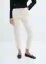 Jean Newmom Off White Talla 44 Mujer Mango