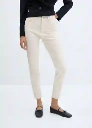 Jean Newmom Off White Talla 44 Mujer Mango