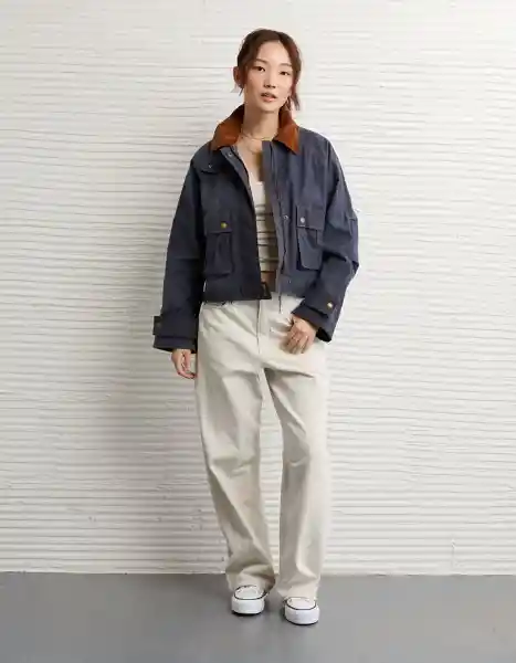 Chaqueta Mujer Azul Talla LARGE 3753540 American Eagle