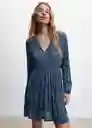 Vestido Lacasa 2 Azul Talla XL Mujer Mango