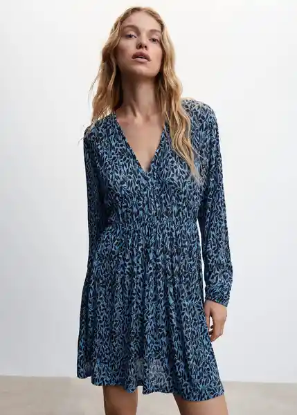 Vestido Lacasa 2 Azul Talla XL Mujer Mango