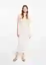 Vestido Abril 2 Off White Talla 22 Niñas Mango