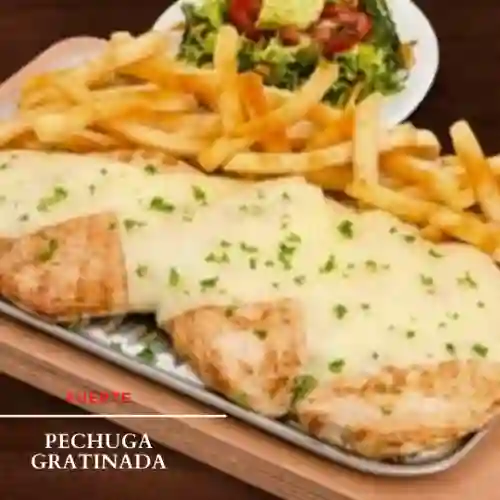 Pollo: Pechuga Gratinada