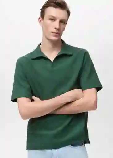 Camiseta Polo Xavi Botella Talla S Hombre Mango