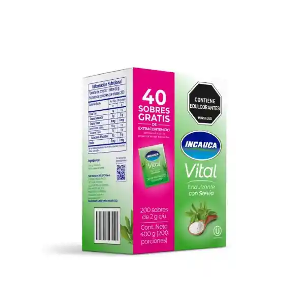 Incauca Endulzante Con Stevia Vital