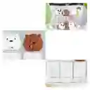Set Botellas Viaje Silicona we Bare Bears Collection 5.0 Miniso