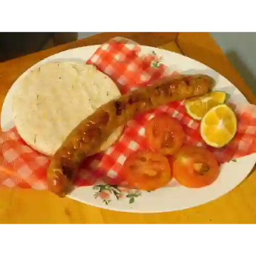 Arepa con Chorizo de Cerdo