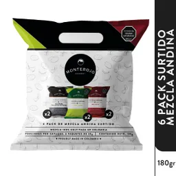 Monterojo Six Pack Mezcla Andina Surtido 180gr