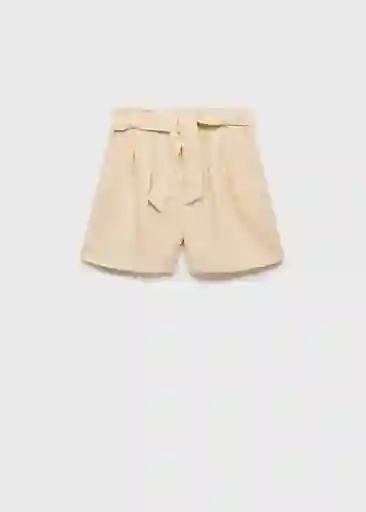 Short Mia-W Beige Talla XL Mujer Mango