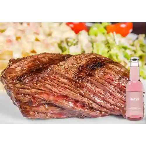 Combo Bife de Vacio + Hatsu Frambuesa y Rosas 300ml