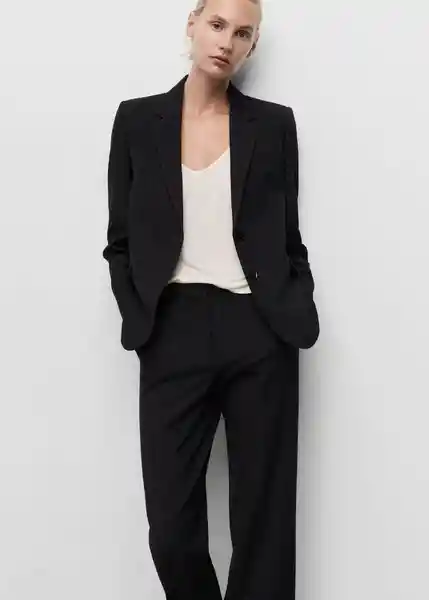 Pantalón Bergen Navy Talla 34 Mujer Mango