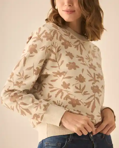 Suéter Tejido Beige Chai Medio Talla M 662G206 Esprit