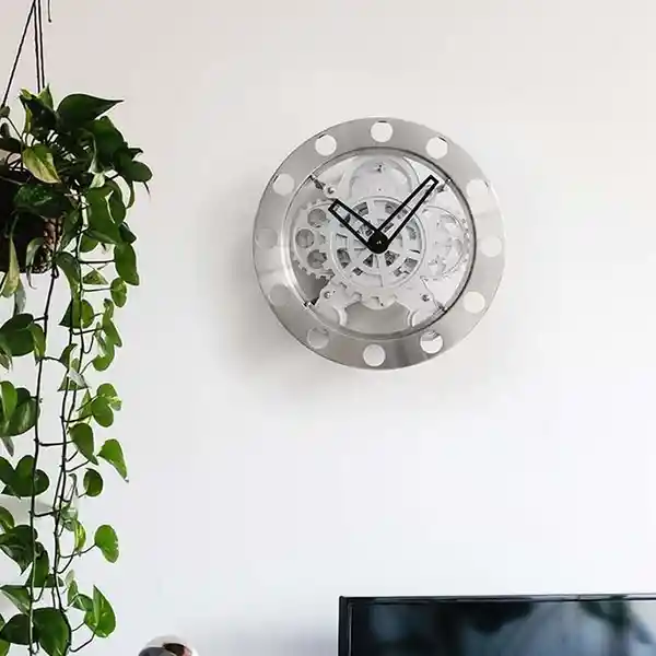 Inkanta Reloj de Pared Engranaje Gris