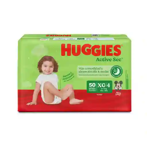 Huggies Pañal Active Sec Etapa 4/XG 50 Und
