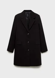 Abrigo Manila Negro Talla M Mujer Mango