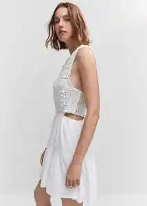 Vestido Blake Blanco Talla L Mujer Mango