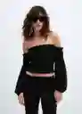 Blusa Jack Negro Talla S Mujer Mango