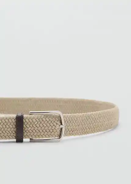 Cinturón Elastic Beige Talla 91 Hombre Mango