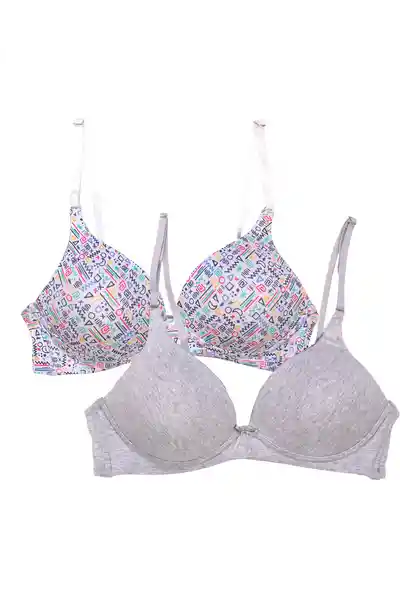 Lili Pink Pack Brasier Algodón Copa A Talla 30A Ref.TT129