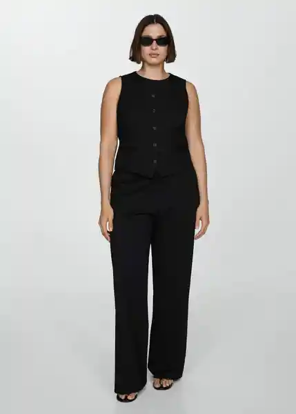 Chaleco Roma Negro Talla M Mujer Mango