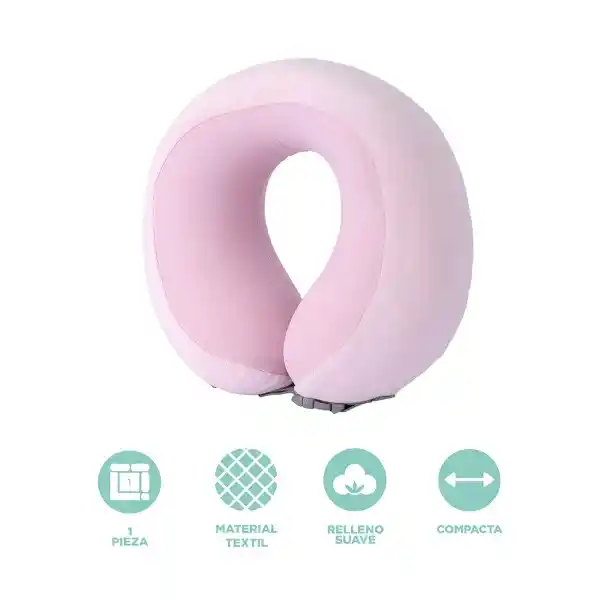 Almohada de Viaje Ajustable Para el Cuello Rosa Miniso
