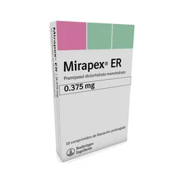 Mirapex Er Boehringer Ingelheimpramipexol Diclorhidrato Monohidrato (0.375 Mg)