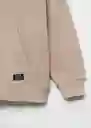 Buzo Sudadera Hoodie Beige Talla 18 Teen Niños Mango