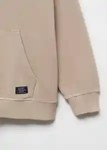 Buzo Sudadera Hoodie Beige Talla 18 Teen Niños Mango