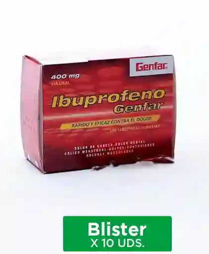 Genfar Ibuprofeno Blister  Tabletas Recubiertas (400 mg)