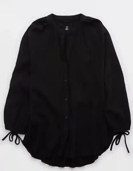Camiseta Aerie Negro Talla: LARGE 3737073 American Eagle