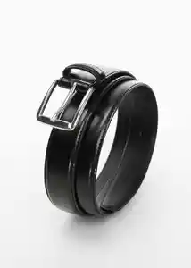 Cinturón Básico Negro Talla 90 Hombre Mango