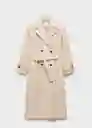Gabardina Trench Angela Beige Talla S Mujer Mango