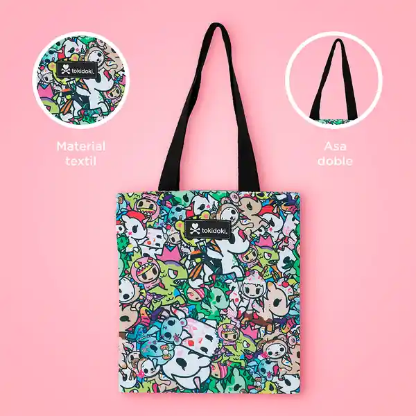 Bolso de Compras Multiprint Serie Tokidoki Negro Miniso