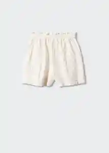 Short Julie Off White Talla L Mujer Mango