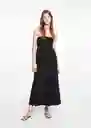 Vestido Verano Negro Talla 19 Niñas Mango