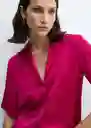 Camisa Sassa Fucsia Talla L Mujer Mango