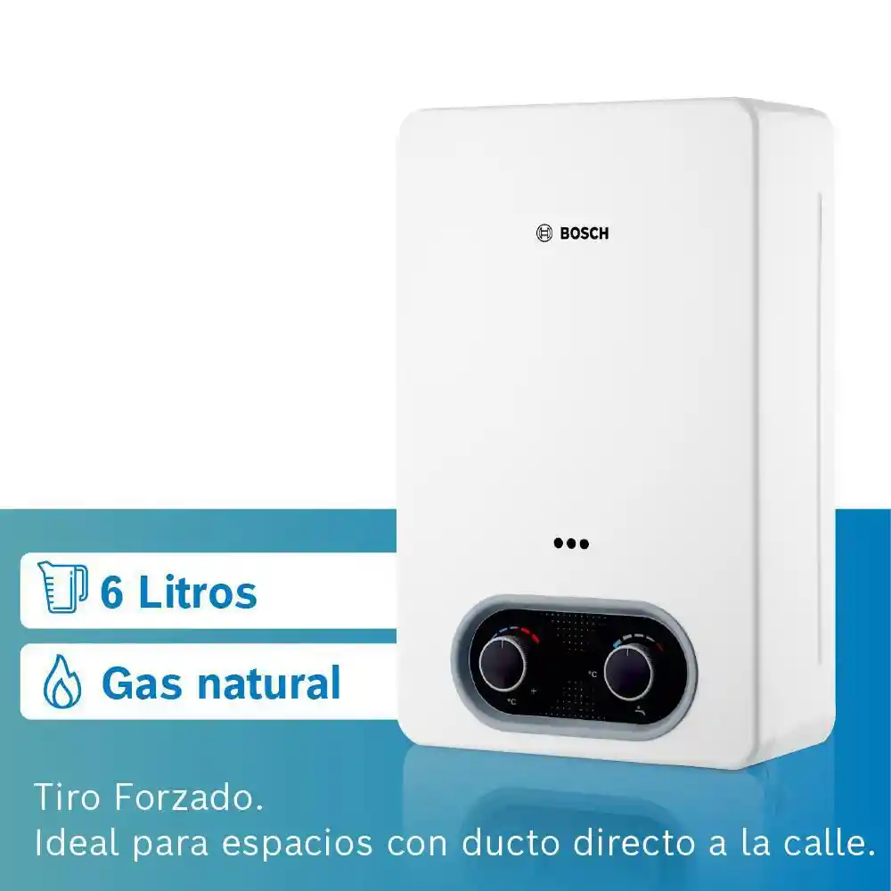 Bosch Calentador Gas Natural Tiro Forzado de 6 L 773650458