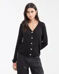 Cardigan Tejido Party Negro Sombrio Ultraoscuro XS Chevignon