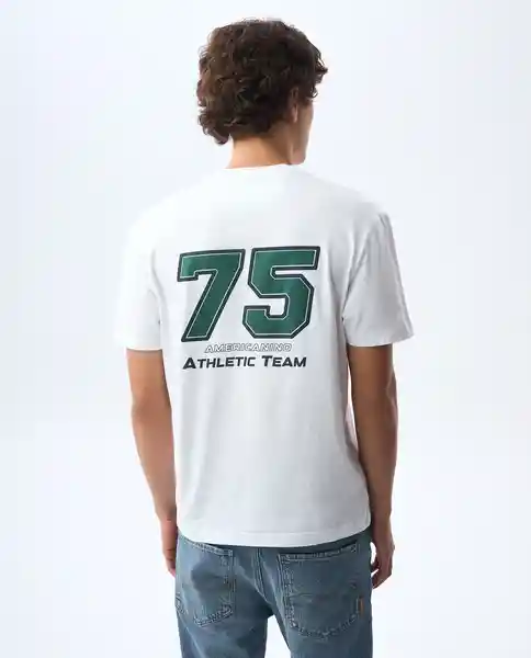 Camiseta Hombre Blanco Talla M 841G023_BLA110601 Americanino