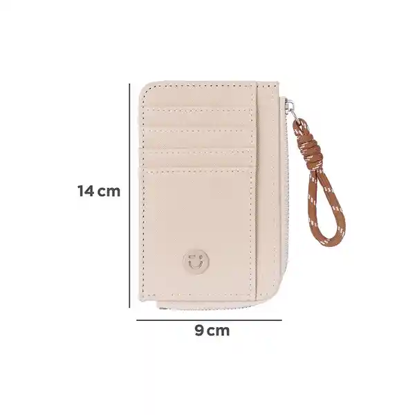 Tarjetero Básico Serie Morado Con Asa Café Miniso