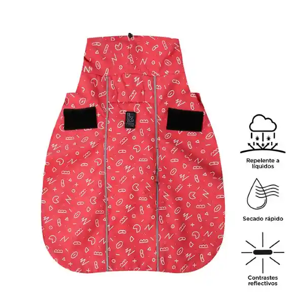 Capa Lluvia Mascota Sussy Rojo Talla M 5RX Totto