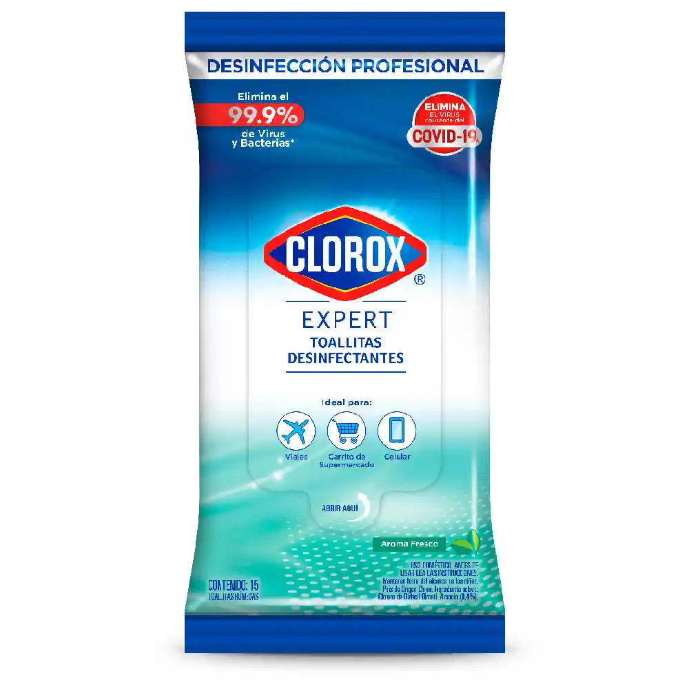 Clorox Toallitas Desinfectantes Expert Aroma Fresco