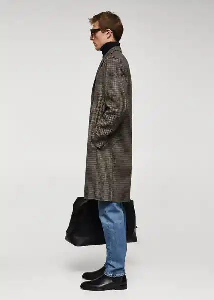 Abrigo York Marrón Talla XL Hombre Mango